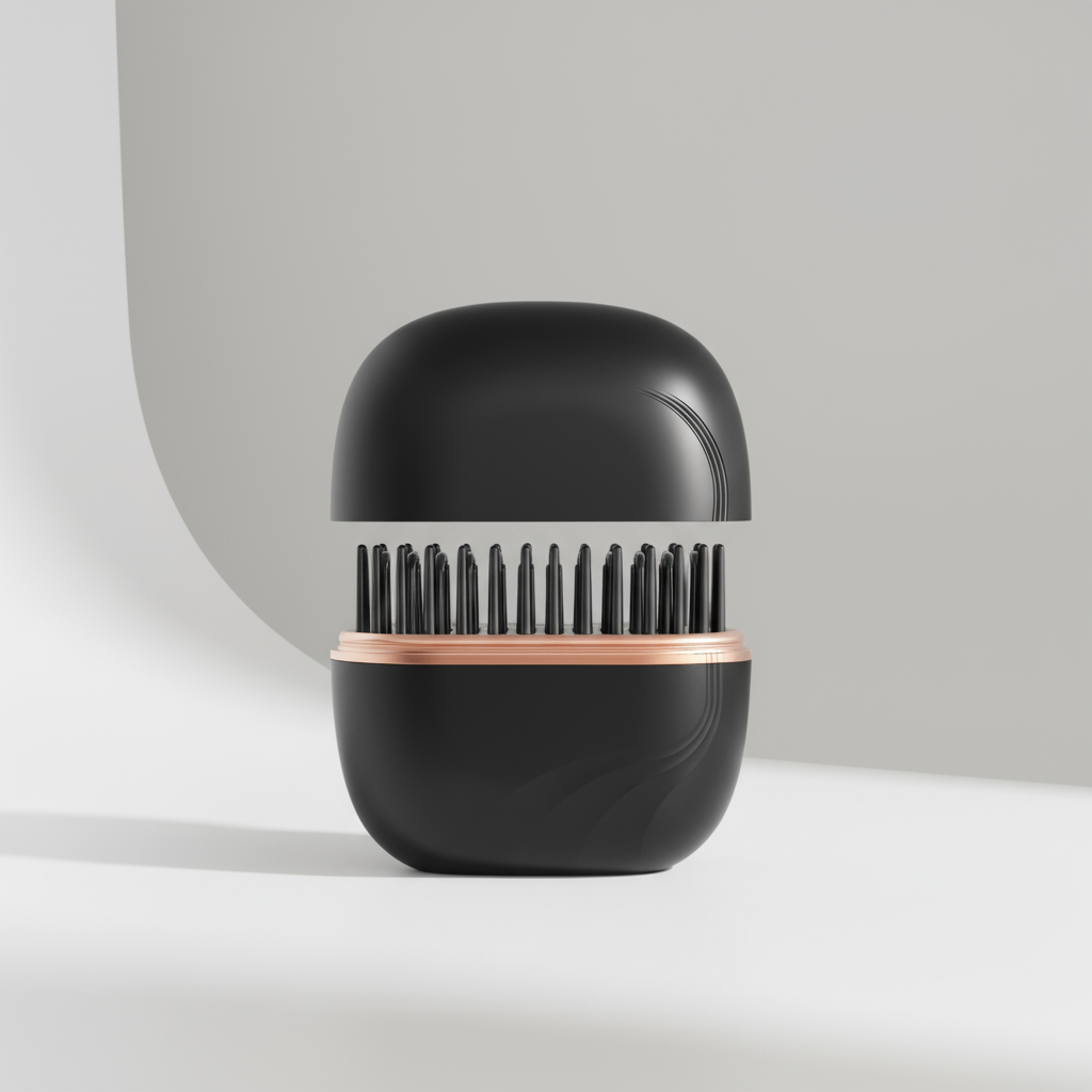 Enhanced black hair brush