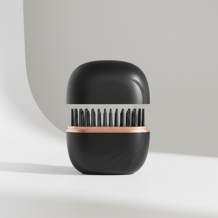 Enhanced black hair brush